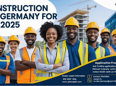 Construction Jobs in Germany for Africans 2025 and How to Apply